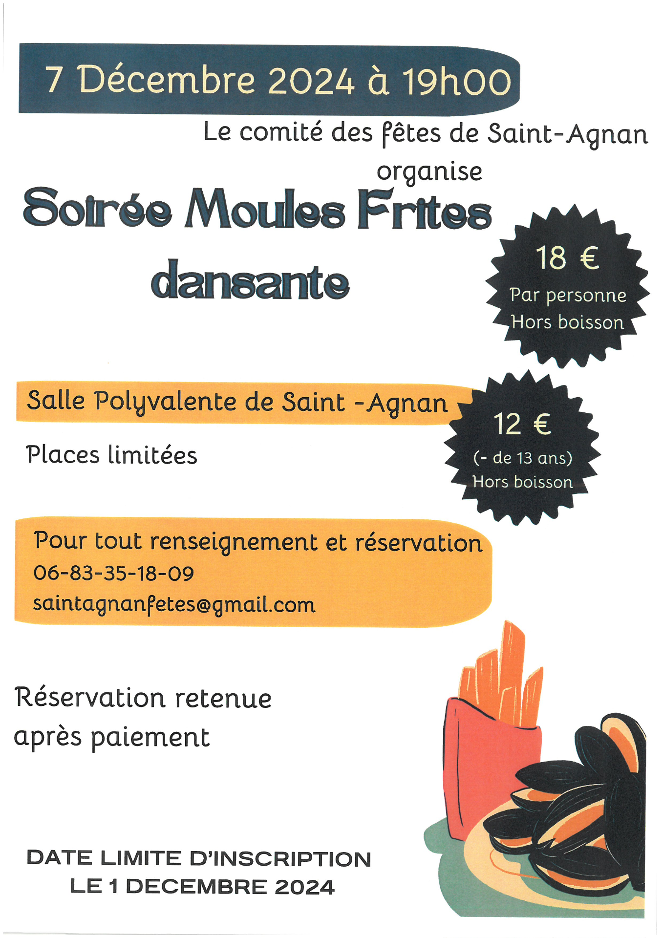 SOIRÉE MOULES FRITES