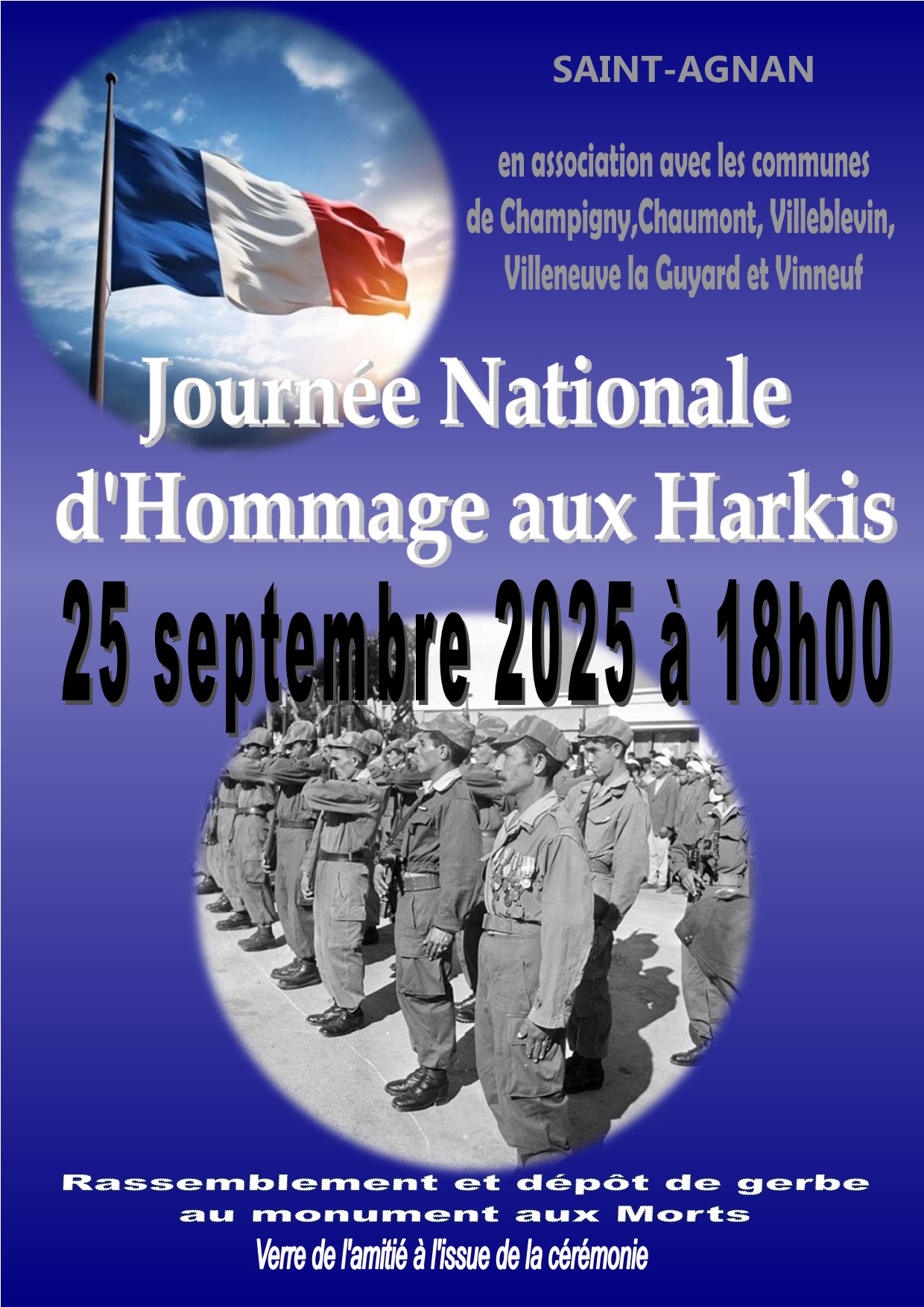 HOMMAGE AUX HARKIS LE 25 SEPTEMBRE À 18H00